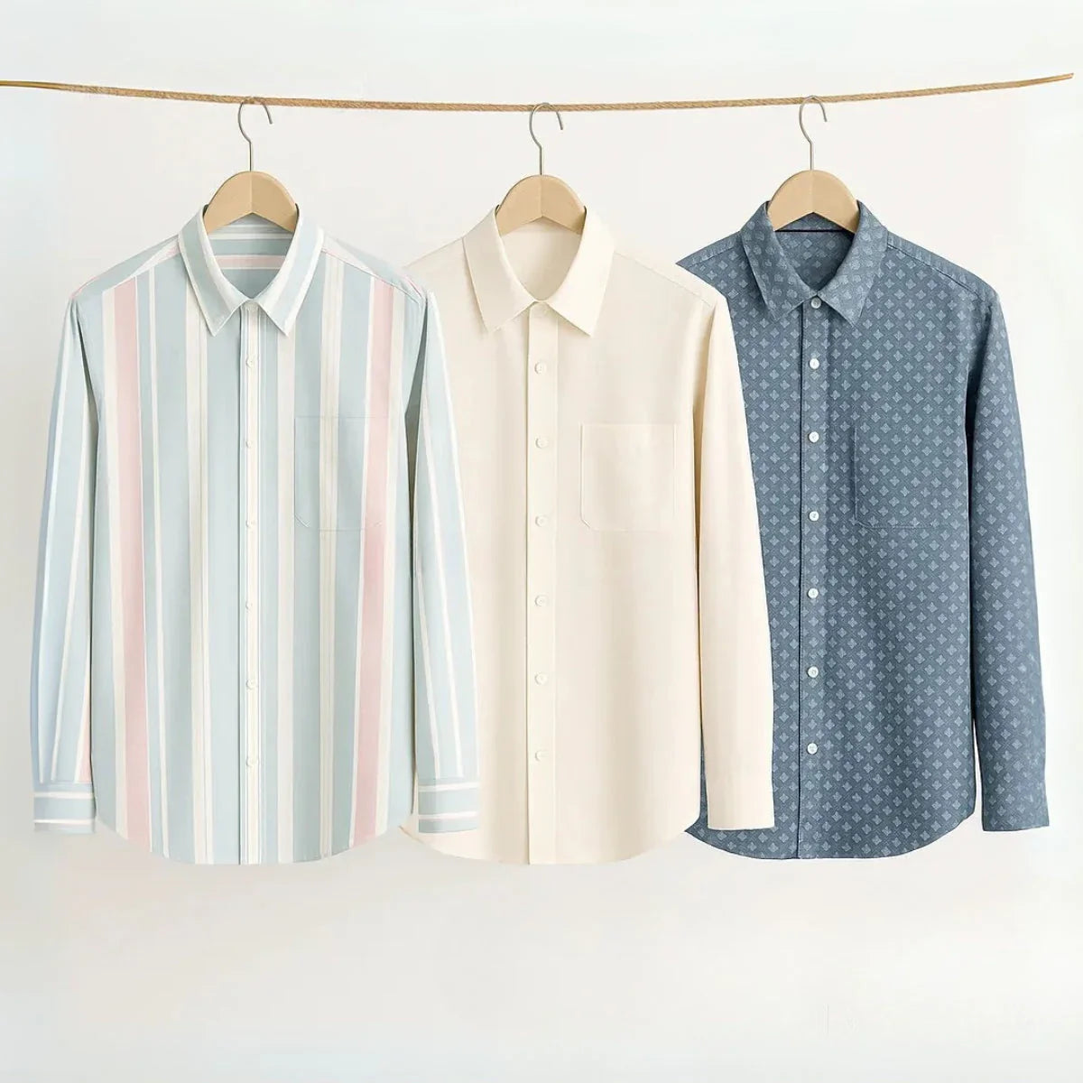 Office Essentials: 3-Pack Premium Cotton Formal Shirts – Tailored Fit, Full Sleeves & Pockets