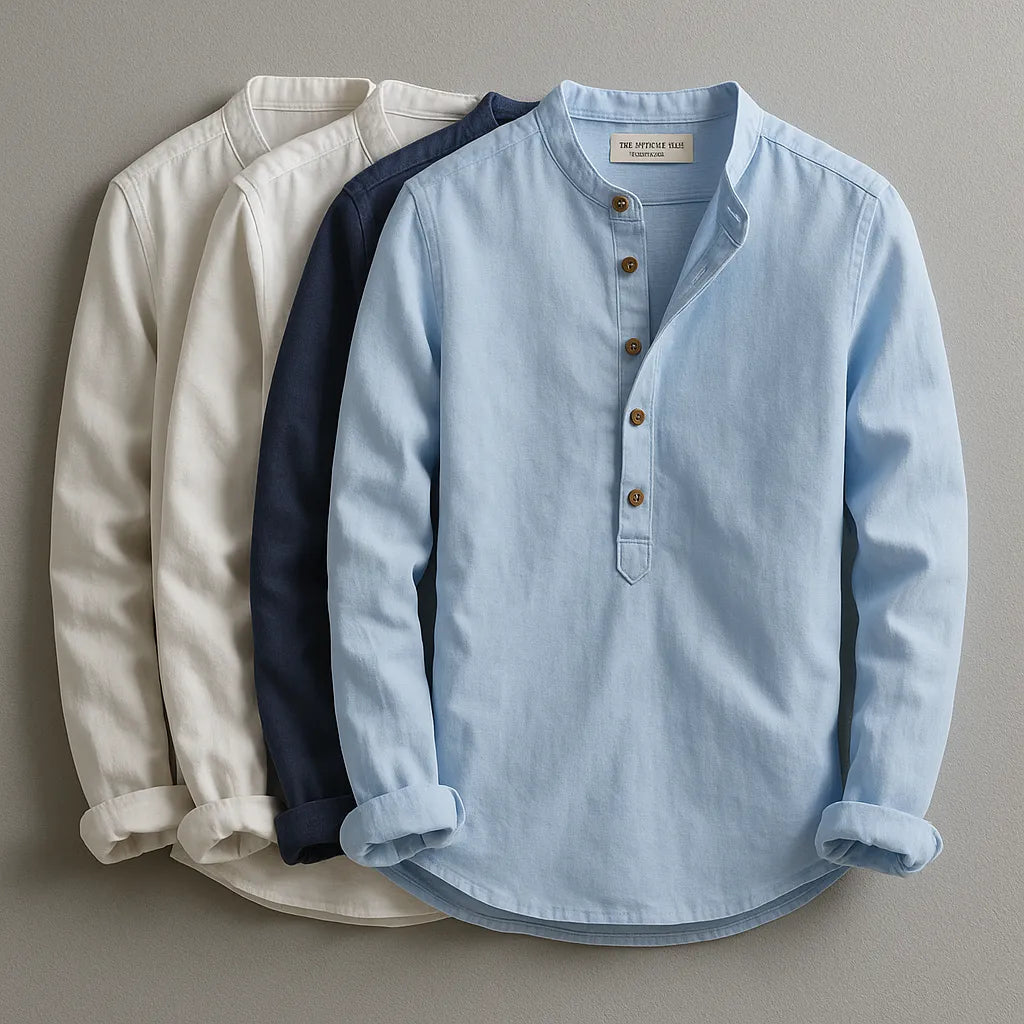Men's Long Sleeve Linen Shirt (Pack of 4)