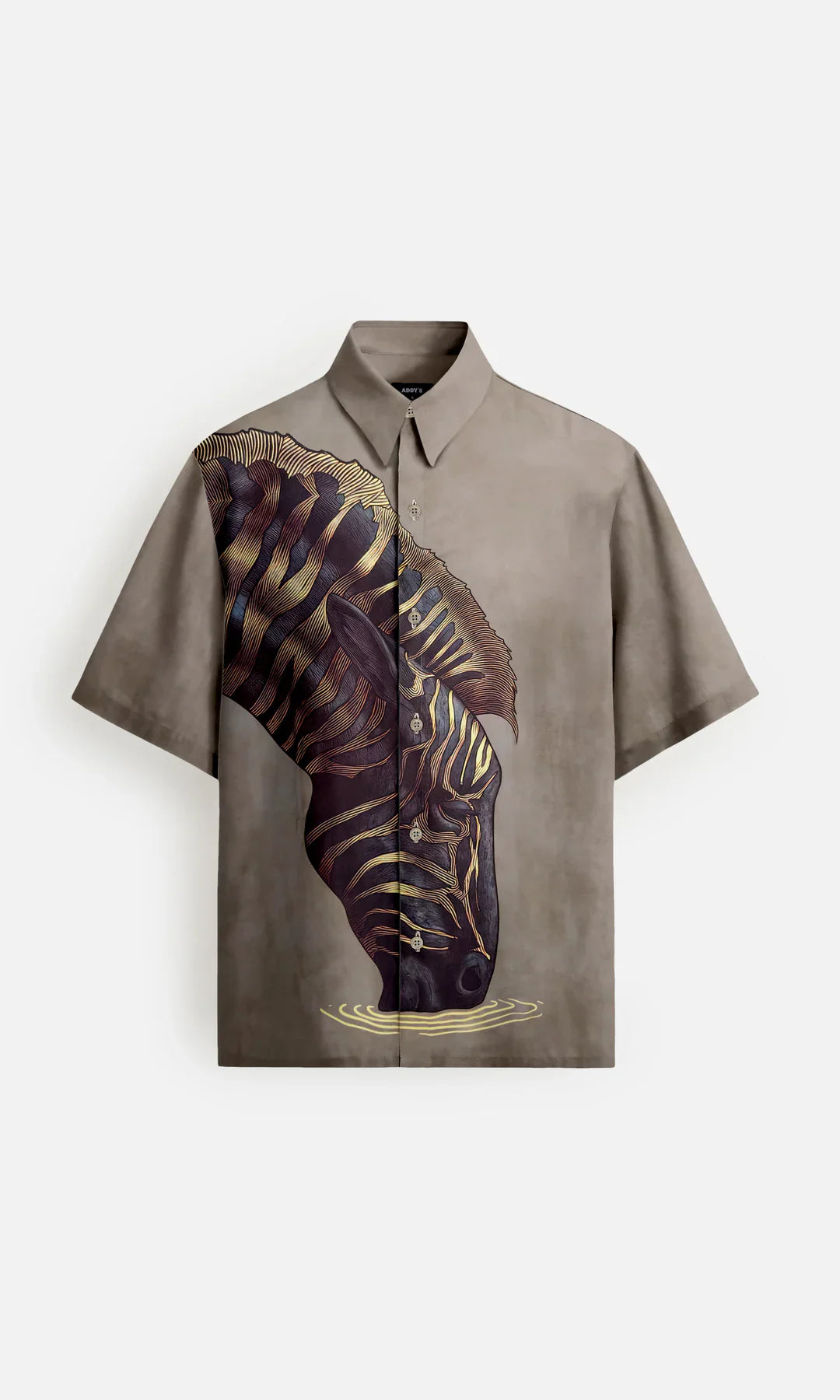 Desert Zebra Pure Bemberg Satin Short Sleeve Shirt
